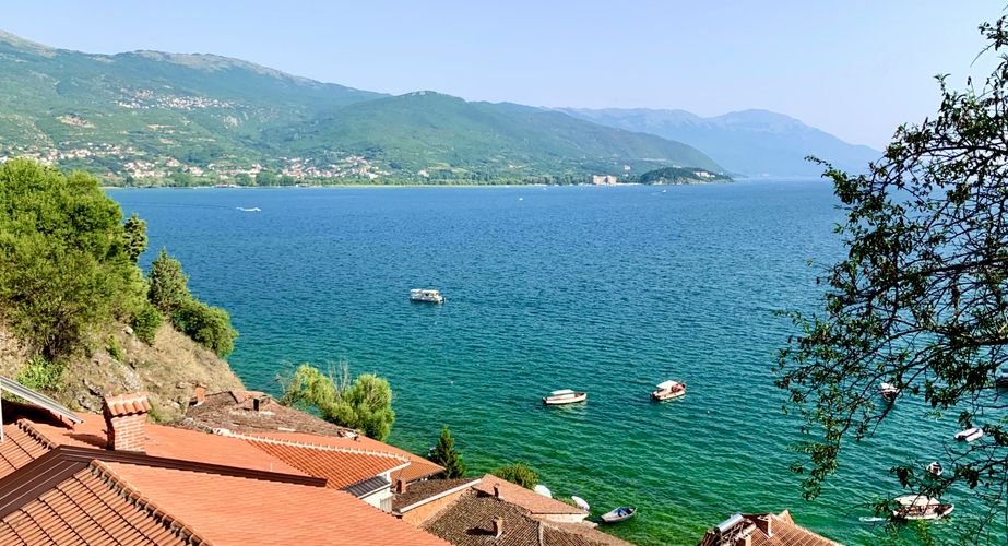 Uitzicht meer Ohrid Balkan Uitzicht meer Ohrid Balkan